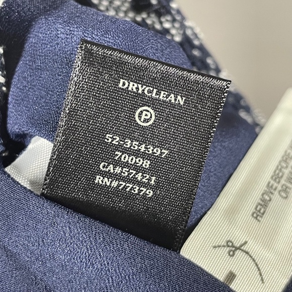 NEW Ann Taylor Skirt Womens 4 blue floral circle preppy classic - Picture 5 of 8